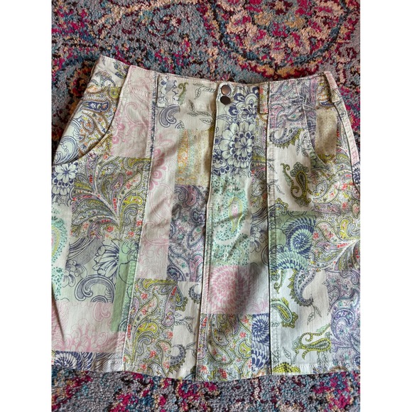 Pilcro and the Letterpress Dresses & Skirts - Pilcro and the‎ Letterpress Paisley Patchwork Mini Skirt Multi Color Size 4